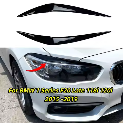 1Pair Car Front Headlight Eyebrow Eyelid Cover Accessories For BMW 1 Series F20 Late 118i 120i 2015 