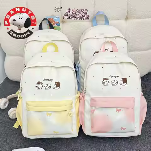Snoopy New Versatile Fresh Cute Girls College with Large Capacity Campus Campus College Backpack Bac