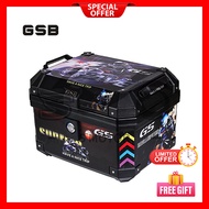 GSB TOP BOX MOTORCYCLE ABS 36L &amp; 45L WATERPROOF LUGGAGE STORAGE