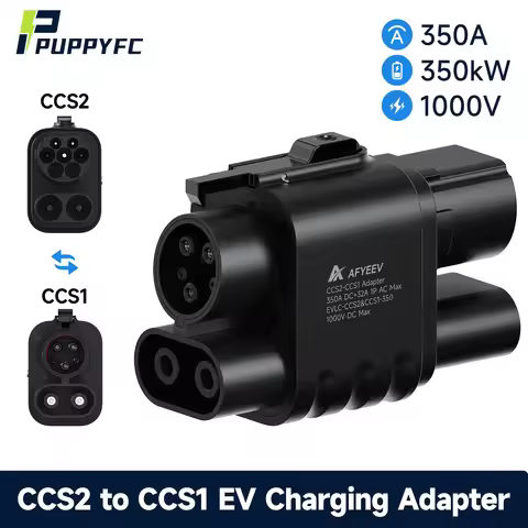 Puppyfc CCS2 to CCS1 EV Charger Adapter 350KW DC 1000V Fast Charging CCS Combo 2 to Combo 1 Converto