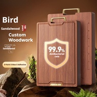 Household antibacterial wood cutting vegetable board, kitchen whole wood cutting board, solid wood e