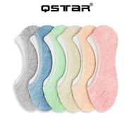QSTAR Low-Cut PASTEL COLOUR COTTON Invisible Cotton Socks  Plain Color Cute Korean Socks Unisex Stok