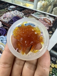 Mặt dây chuyền Kỳ Lân phong thủy đá mã não