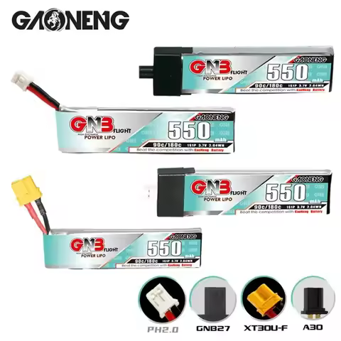 GNB 1s 3.7v 550mAh 90c/180c Lipo Battery For RC Helicopter Quadcopter FPV Racing Drone Spare Parts 3
