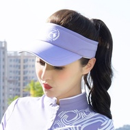 Titleist J.lindeberg DESCENTE ANEW MARK LONA PEARLY GATES ZG6 Golf Cap Women 'S Sports Top Hat Sunshade Sunscreen Breathable Topless Hat สีม่วง