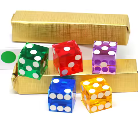 5pcs D6 Acrylic Right Angle Dice Board Game Dice Set Polyhedral Table Game Dice Role-Playing RPG Dic