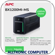 APC BX1200MI-MS Back-UPS 1200VA, 650W 230V, AVR, 4 universal &amp; 1 IEC outlets, Universal Sockets / 2Yrs Warranty