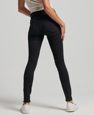 Superdry Organic Cotton Vintage Mid Rise Skinny Jeans - Black Rinse