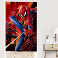 Spiderman door curtain cartoon curtain half open customizable partition kitchen curtain WC curtain