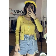 Flower Embroi 2in1 Knit Blouse @165 Material: Imported Knit Details: Inner & outer attached to sewin