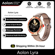 Aolon LyraA Smartwatch for Women 18K Gold Elegant Round Dial Fashion Smart Watch Heart Rate Monitor 
