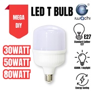 IWACHI T-BULB 30W / 50W / 80W LED Light Bulb SUPER BRIGHT LED DESIGNER BULB Mentol Lampu LED Mega Di