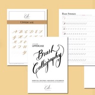 數碼 【PDF 字習】西洋書法 大寫練習 Uppercase Pentel Brush Pen