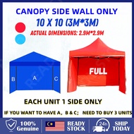 【🇲🇾 24h】10x10 ft CANOPY SIDE WALL ONLY KAIN SISI KANOPI SAHAJA Transparent Canopy-Red &amp; Blue