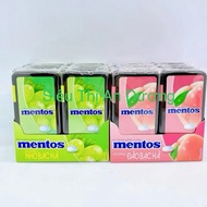 Combo of 10 boxes of Mentos Sugar-Free Lozenges Peach/Grape Mint Flavor 17,5g jar