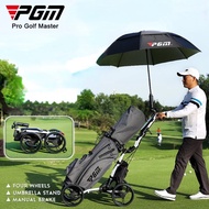 🇲🇾 PGM Foldable Golf Bag Cart Four 4 Wheels Aluminium Alloy Trolley With Umbrella Holder Bottle Cage
