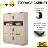 Atmua Furniture Tiso 6 Door Book Cabinet With Door Filling Cabinet Almari Buku Almari Pakaian Storag