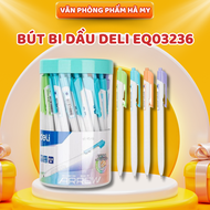 Combo 10/20/50 Cây Bút bi dầu đầu bấm Deli ARROW (Mực Xanh) - 0.7mm - EQ03236
