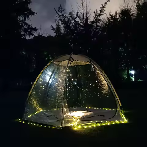 Transparent PVC waterproof, widened double doors 6 people warm tents, greenhouse,camping,winter stor