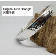 Pure silver Bangle, BG-043 纯银手镯999。雕花手镯。 code2409