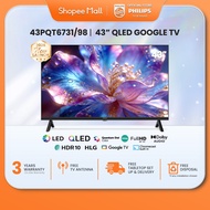 [2026 NEW LAUNCH] PHILIPS 43" QLED GOOGLE TV | 43PQT6731/98 | Youtube | Netflix | FOC Antenna & Tabl