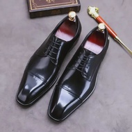 Business Formal Black Leather Shoes Men Fashion Casual Formal Shoes Classic Italian Formal Leather C