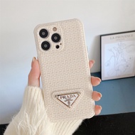 Kiki Luxury brand Woven embroidery phone case for iphone 14 14plus 14pro 14promax 13 13pro 13promax High quality shockproof hard soft case for i12 12promax 11 11promax cute elegant phone case x xr xsmax 4 Colors popular sale