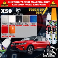 Touch Up Pen PROTON X50 Original Color Pen & Brush Repair Minor Scratch Car Paint DIY Fix Cat Calar 