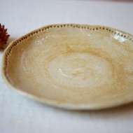 手捏粉引小碟 Ø 12cm 點心盤 咖啡盤 醬料碟 漬物碟 碟子