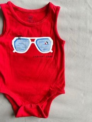 女寶/男寶 baby GAP 紅色夏日泳池太陽眼鏡🕶️無袖包屁衣/連身衣#6-12months#二手童衣童裝