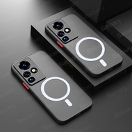 Phone Case Infinix ZERO X NEO / Zero X / Zero X Pro X6810 X6811B X6811 With Magnetic Wireless Sticker Charging  High Quality Matte Black Green Red Color Shell Soft TPU Back Cover