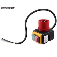 3-Phase 400 V Emergency Stop Switch 3 Phase with Cable and Phase Inverter Industrial Plug Protection