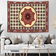Persian patterned rug, vintage background fabric for living room, decorative poster wall hanging fab