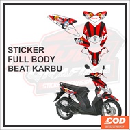 Striping Stickers BEAT Carburetor Decal Stickers Stikker Variations Accessories Emblem Motorcycle Dekal Steriping Stickers Honda BEAT Carburetor Full Body Old Variations 2008 2009 2010 2011 2012 multi Stickers
