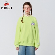 เสื้อสเวตเตอร์คอตั้งลายส้ม Kirsh ทรงหลวม แขนยาว คอกลม สำหรับผู้หญิง ฤดูใบไม้ร่วง/ฤดูหนาว สไตล์หวาน ส