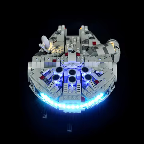 LYBMTWF LED Lights Kit Compatible Lego 75375, USB DIY Light Set For Falcon Spaceship MOC Building Bl