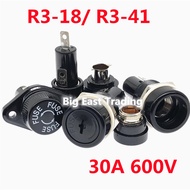 SCI R3-18 R3-41 high current 30A 600V fuse holder fuse 10*38MM panel waterproof fuse holder R341 R31