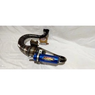 Vespa Racing Exhaust Left Copy Malossi Silincer Blue PNP ALL Vespa 2 Stroke 150-187cc AKR23