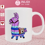 Unique Llama Fortnite Printed Ceramic Cup Gamer Gift Computer Desk Decor Accessories Durable Ceramic