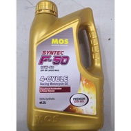 MOS SYNTEC F-50 10W50 API/SP FULLY SYNTHETIC 4T OIL 1.2LITRE RS150/Y15/ENGINE OIL MOS 1.2 4T OIL MIN