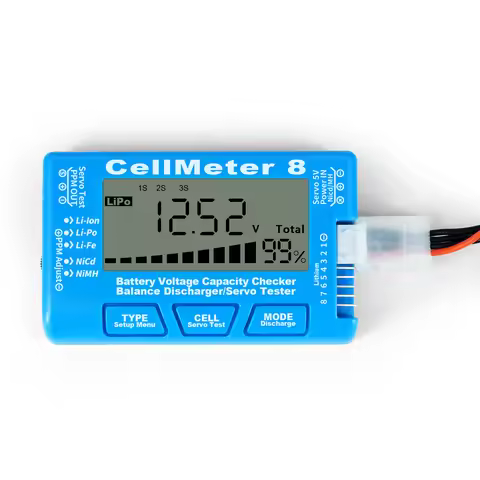 1pc For RC CellMeter 8 Battery Capacity Test Meter LiPo Li-Ion NiMH Meter 8 Digital Battery Capacity