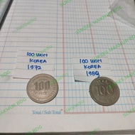 uang kuno antik 100 won korea 1972 - 1989