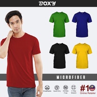 BOXY Unisex Microfiber Round Neck Royal Blue/Black/Irish Green/Red/Yellow XS-3XL Short Sleeve T-Shir