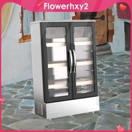 [Flowerhxy2] 1/6 1/12 Dollhouse Refrigerator Birthday Gifts Double Door Refrigerator