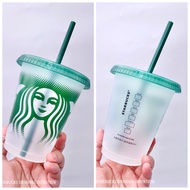 Straw Cup Tumbler Starbucks Transparent Cold Water Cup Plastic Starbucks Reusable Cup 475ML