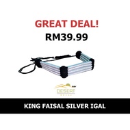 Silver King Faisal Draw String Mens Boy Igal serban | Egal Arab Bertali | Headband Lelaki dipakai be