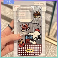 Luxury Fur Yarn Catton Snoopy Creative Chip Sandwich Case Compatible For IPhone 16 7Plus 15 13 11 14
