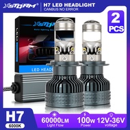 XSTORM H4 H7 LED Projector Headlights Canbus 60000LM 100W 9005 9006 H11 LED Lens Light Bulbs With Fa