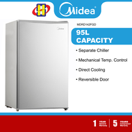 Midea Refrigerator (95L) Separate Chiller Reversible Door 1-Door Fridge MDRD142FGD