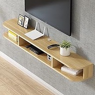 WANGPP Floating TV Cabinet - Wall-Mounted Shelf/TV Stand,Wood TV Wall Mounted TV Cabinet,Modern Entertainment Unit,with Drawer and Storage Unit Audio/Video Console